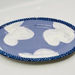 Droll Designs Blue White Ceramic Oval Platter
